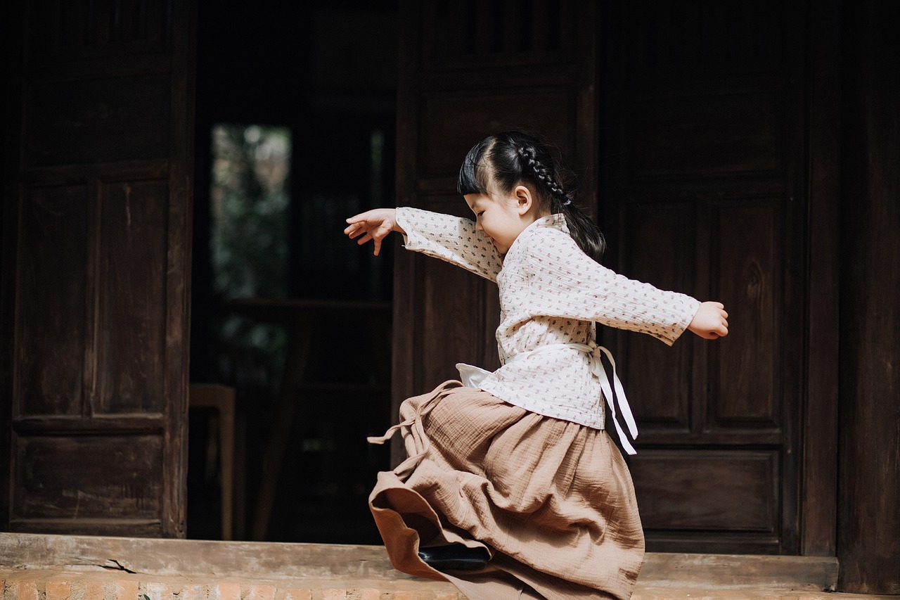 孩子, 女孩, 玩, 婴儿, 童年